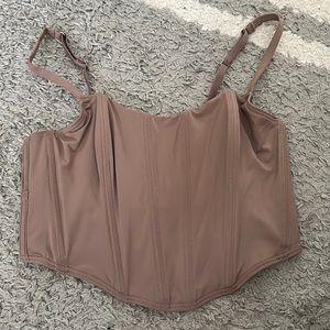 Hollister brown corset top